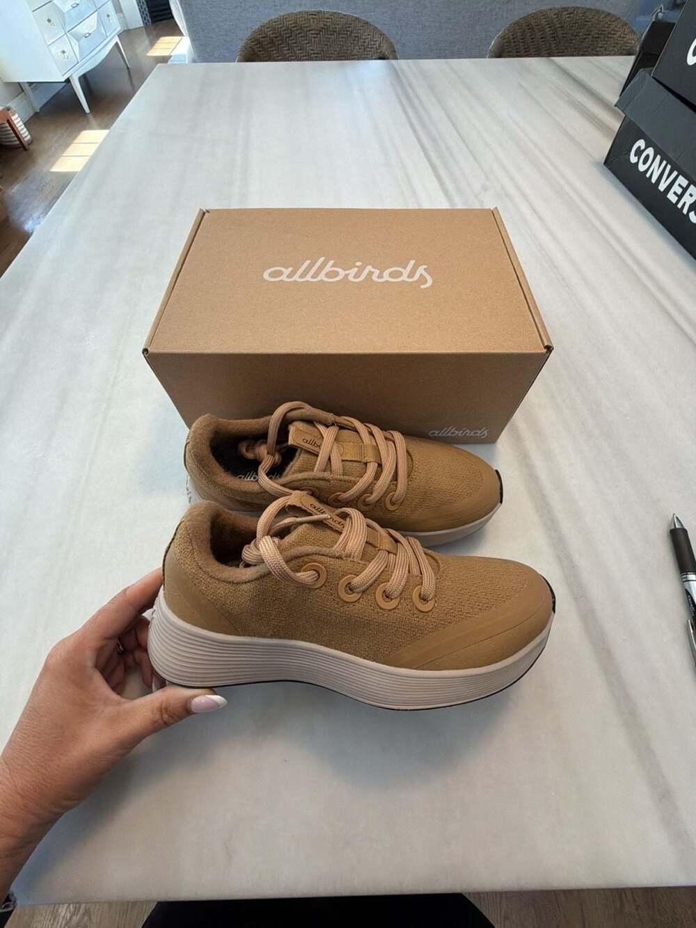 Allbirds Women's Runner Protect Stony Beige Rugged Beige Size 5.5